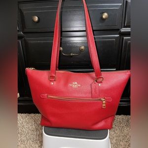 Red coach purse